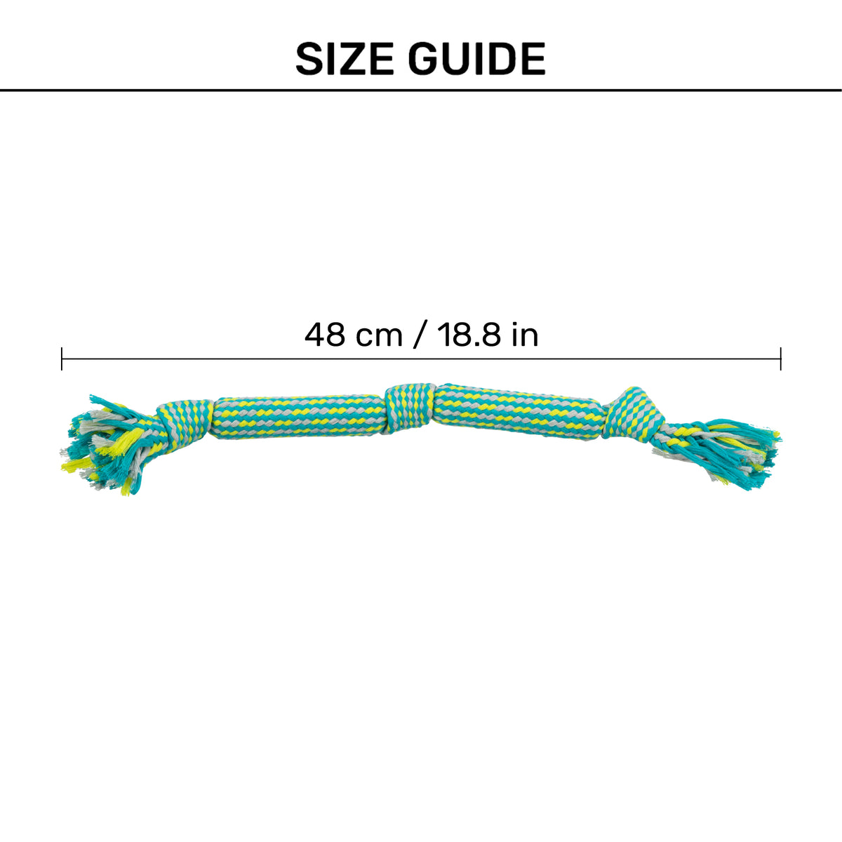 Trixie Playing Rope With Sound Dog Toy - Blue - 48 cm - Heads Up For Tails