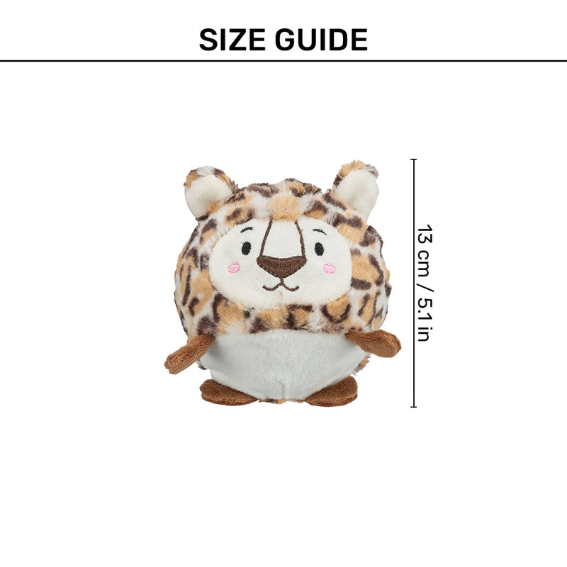Trixie Leopard Ball With Sound Plush Dog Toy - Brown - 13 cm - Heads Up For Tails