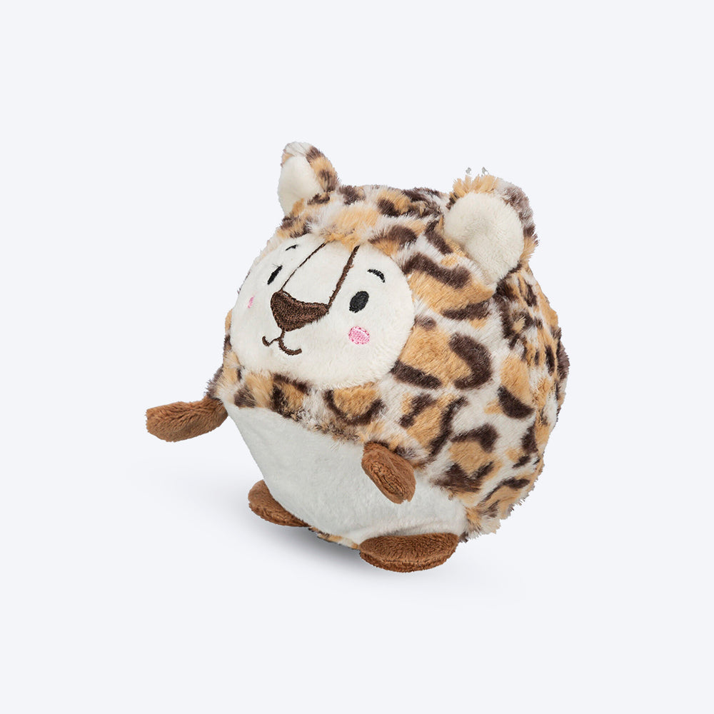 Trixie Leopard Ball With Sound Plush Dog Toy - Brown - 13 cm - Heads Up For Tails