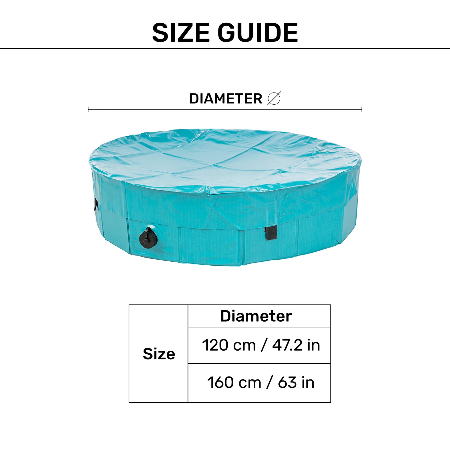 Trixie Cover For Dog Pool - Light Blue - Heads Up For Tails