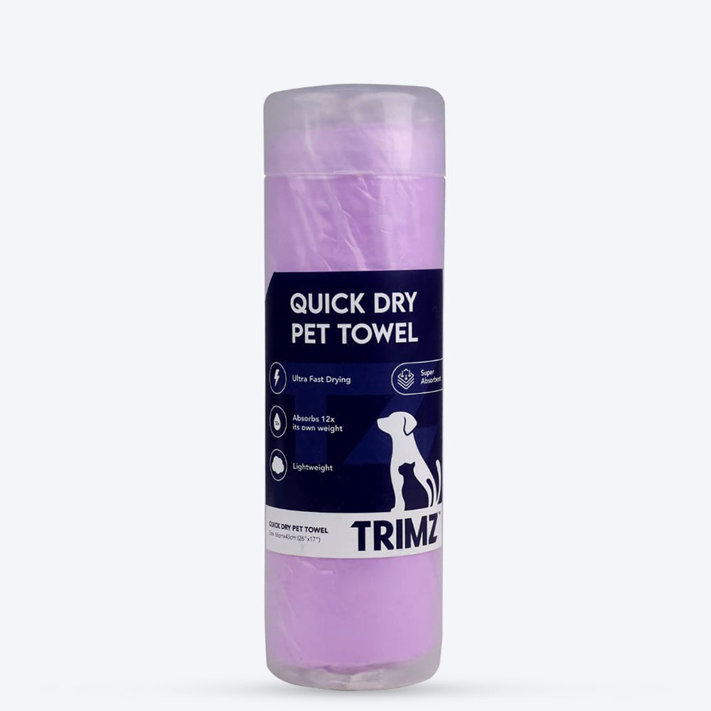 Trimz Quick Dry Absorption Pet Towel - Purple