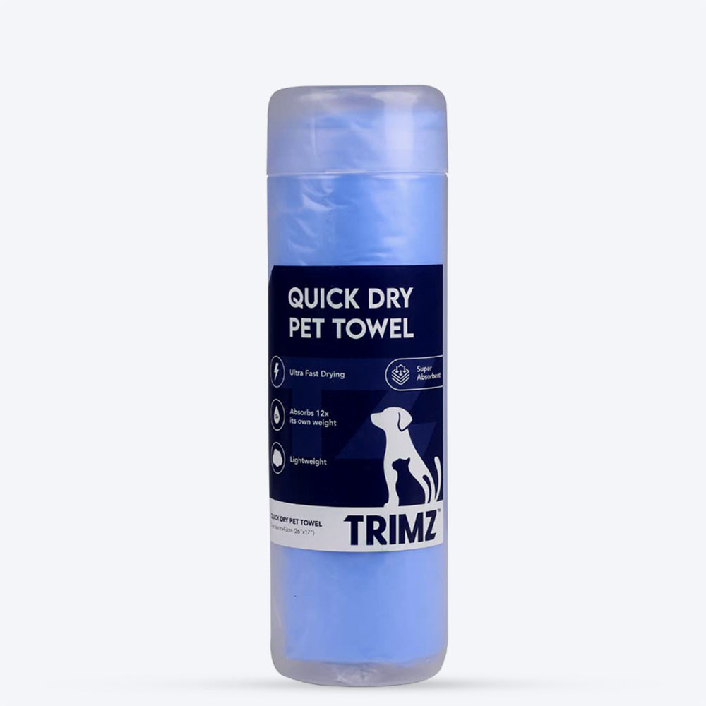 Trimz Quick Dry Absorption Pet Towel - Blue