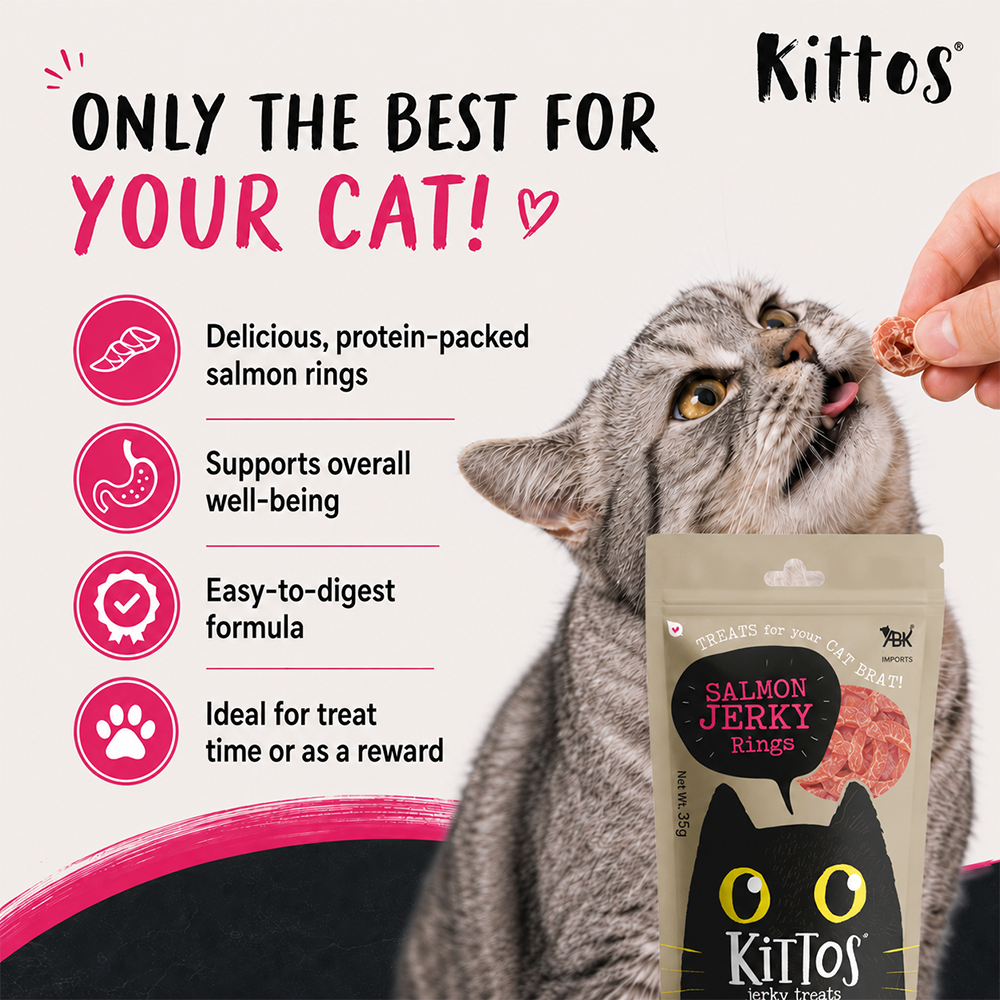 Kittos Purr-Fect Salmon Rings Cat Treats - 35 g