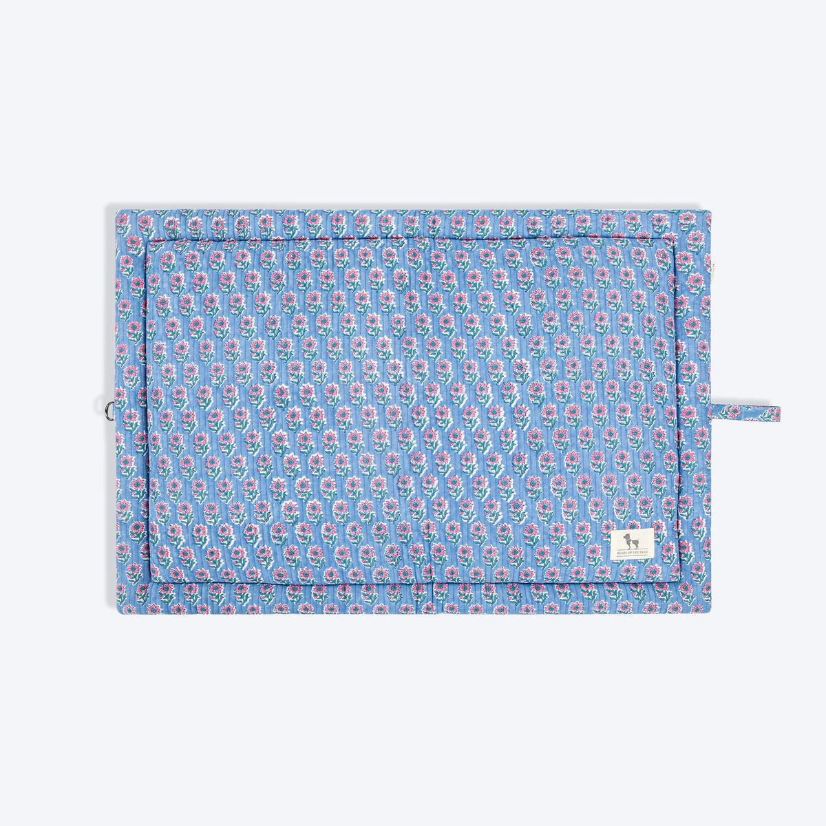 HUFT Jaipuri Phool Dog Mat - Blue & Pink