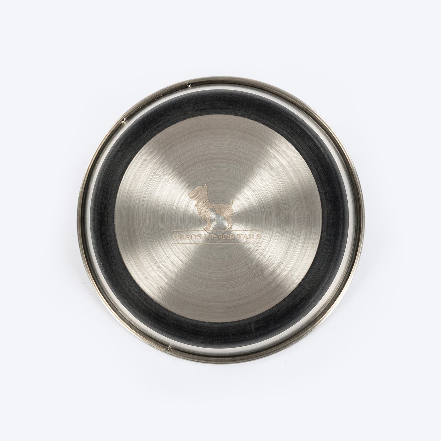 HUFT Furry Paws Printed Steel Bowl For Cat - Peach