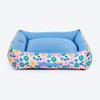 HUFT Bloomscape Lounger Bed For Dog - Blue - Heads Up For Tails