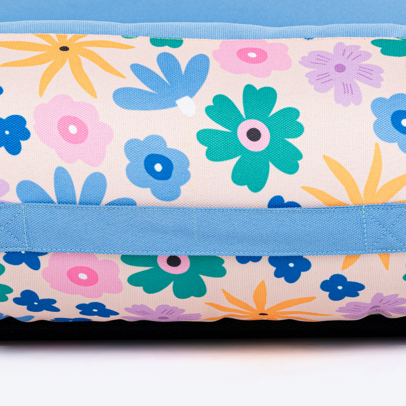 HUFT Bloomscape Lounger Bed For Dog - Blue - Heads Up For Tails