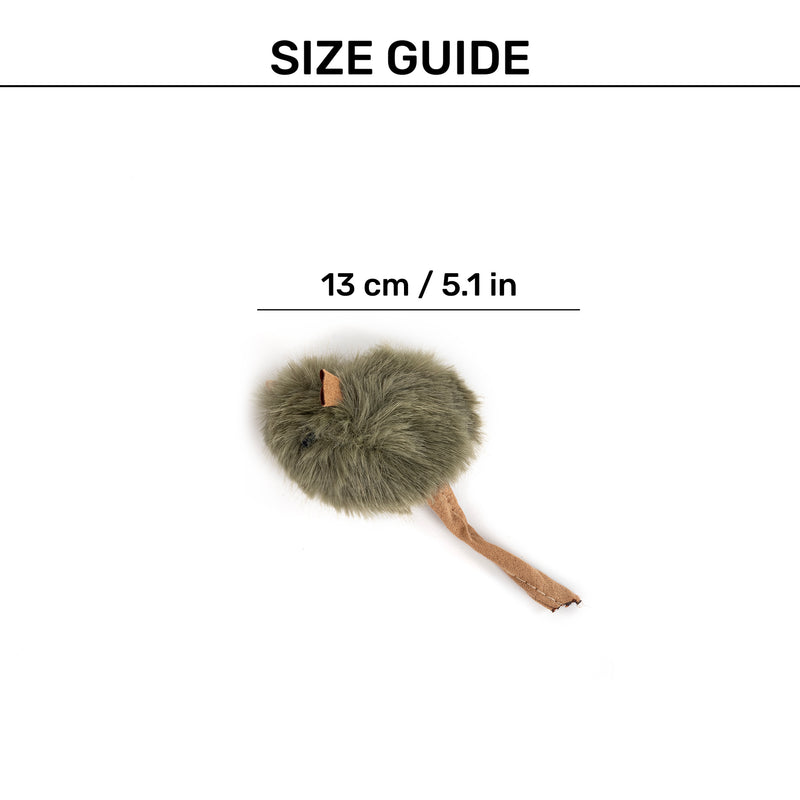 HUFT Squeakeroo Mouse Toy For Cat - Brown - Pack of 2