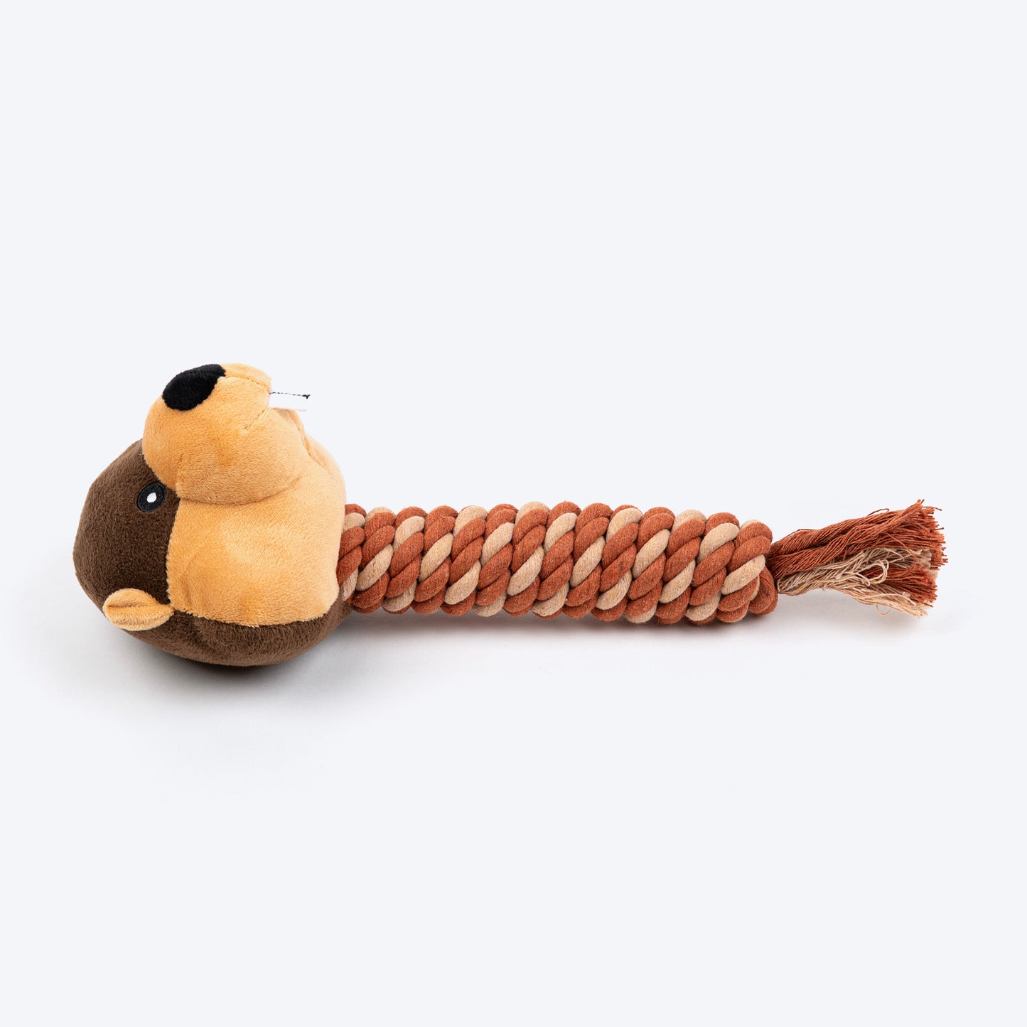 HUFT Busy Beaver Squeaky Plush Toy For Dog - Brown - Heads Up For Tails
