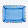 HUFT Personalised Bloomscape Lounger Bed For Dog - Blue - Heads Up For Tails