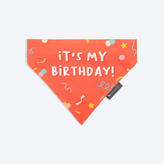 HUFT It's My Birthday Bandana For Dog - Orange