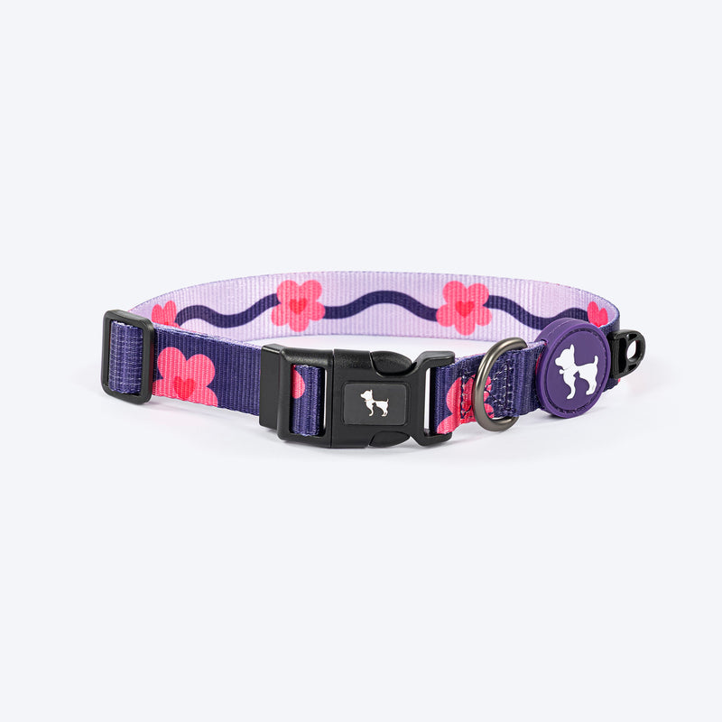 HUFT Midnight Meadow Collar For Dog - Purple