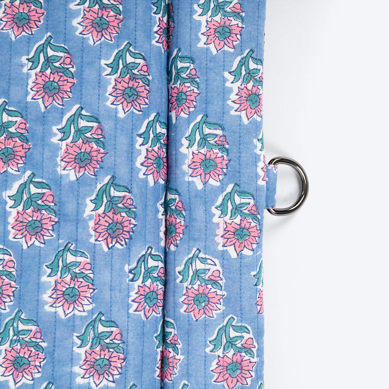 HUFT Jaipuri Phool Dog Mat - Blue & Pink