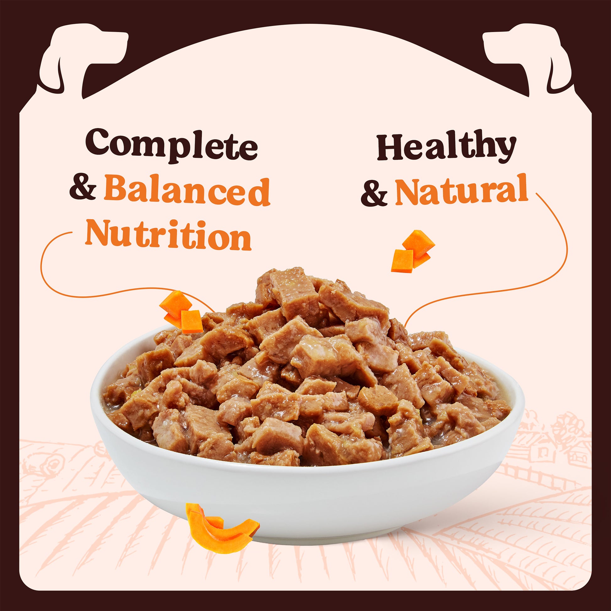 Kennel Kitchen Lamb with Pumpkin Supreme Cuts In Gravy Wet Dog Food - 100 g Packs - Heads Up For Tails