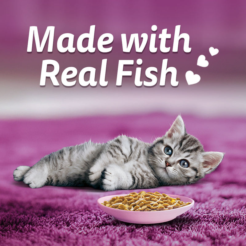 Whiskas Tasty Mix Chicken Tuna With Sweet Potato In Gravy Wet Food For Junior (2-12 Months) Kitten - 70 gm Pack - Heads Up For Tails