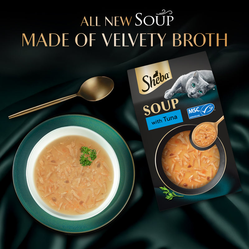 Sheba Soup With Tuna Wet Food For Cat - 40 gm x 4 pcs