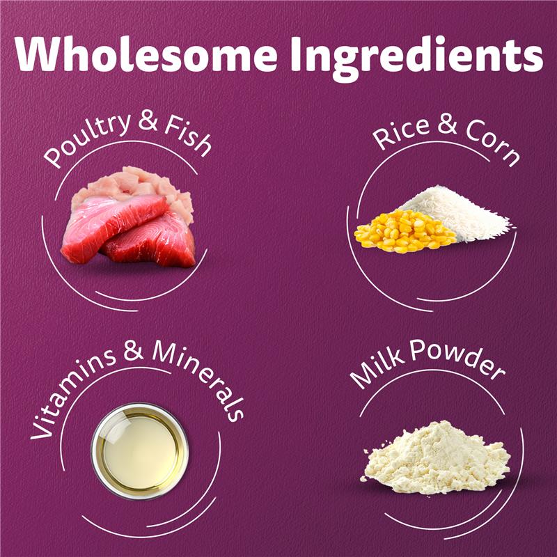 Whiskas Mackerel Flavour Dry Food For (2-12 Months) Kitten - Heads Up For Tails