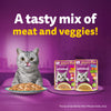 Whiskas Tasty Mix Wet Food Made With Real Fish (Salmon & Wakame Seaweed) With Chicken in Gravy For Adult (1+ year) Cat - 70 gm Pack - Heads Up For Tails