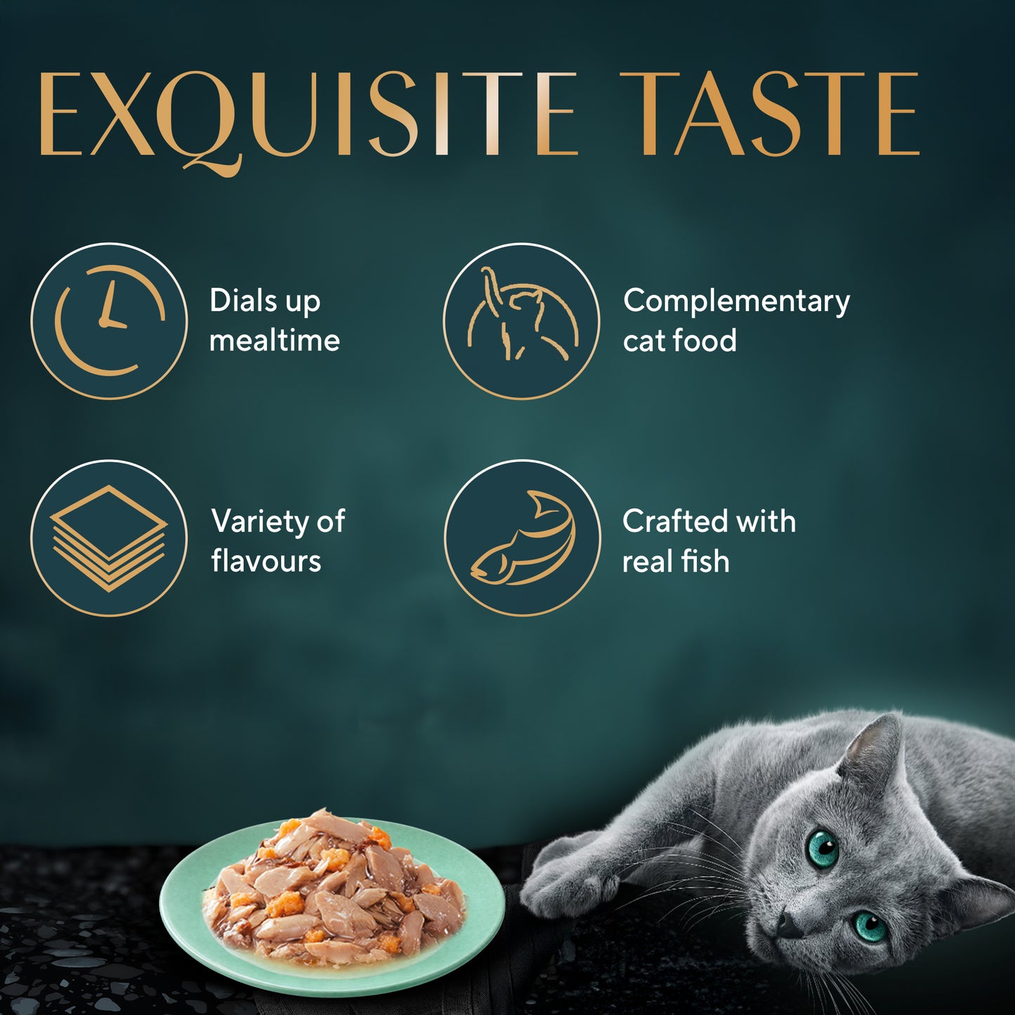 Sheba Rich Premium Adult (1+ Years) SkipJack & Salmon Flavour Wet Cat Food - 35 g Packs