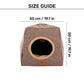 HUFT Furbulous Tent Bed For Cat - Brown & Beige