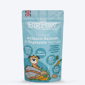 Little BigPaw Steamed Atlantic Salmon & Vegetables Terrine Wet Dog Food - 150 g - Heads Up For Tails