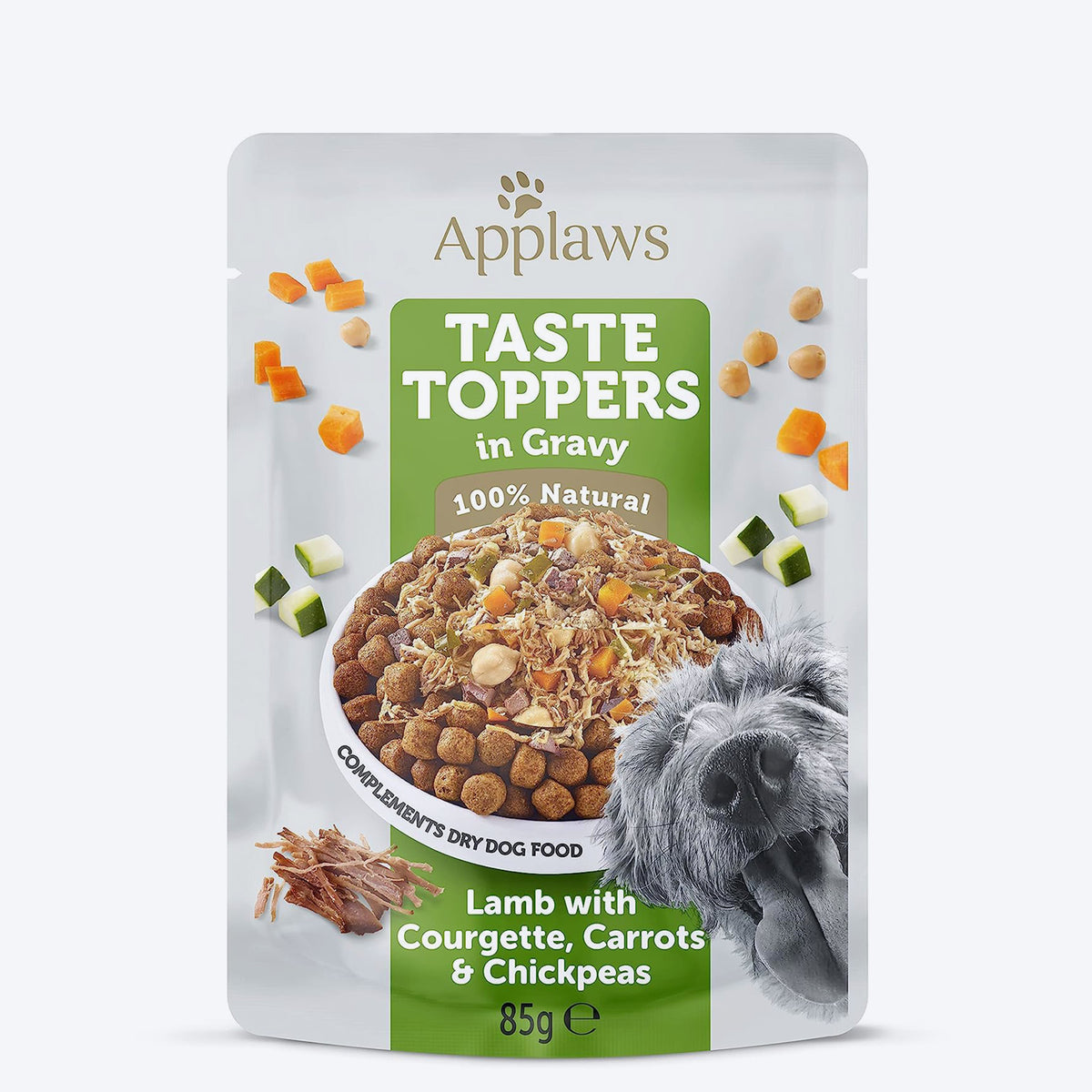 Applaws Taste Toppers Lamb With Courgette, Carrots &amp; Chickpeas In Gravy Wet Food For Dog - 85 gm