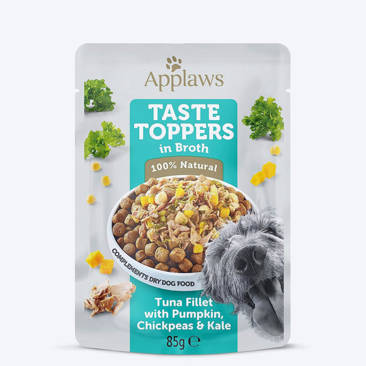 Applaws Taste Toppers Tuna Fillet With Pumpkin, Chickpeas & Kale In Broth Wet Food For Dog - 85 gm