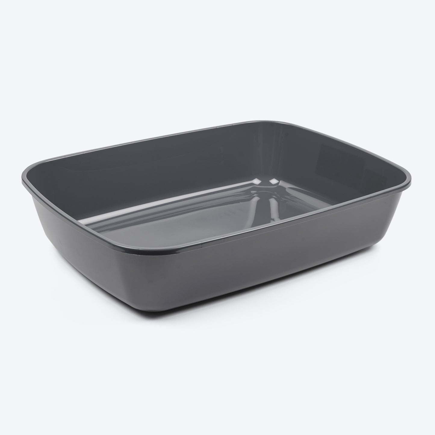 Savic IRIZ Cat Litter Tray with Rim - Retro Cold Grey - 17 x 12 x 5 inch - Heads Up For Tails