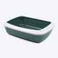 Savic IRIZ Cat Litter Tray with Rim - Nordic Green - 20 x 14 x 5 inches - Heads Up For Tails