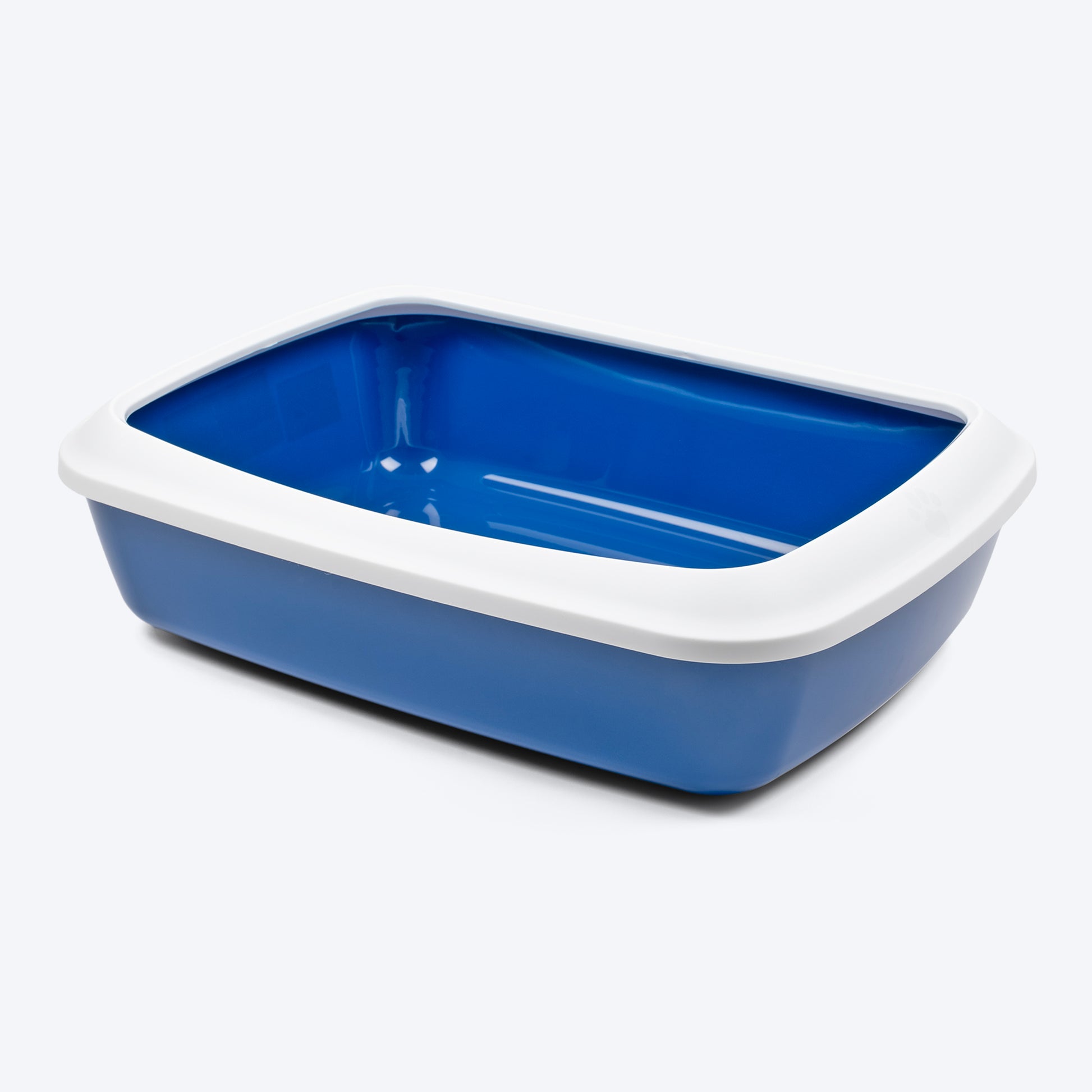 Savic IRIZ Cat Litter Tray with Rim - Nordic Blue - 17 x 12 x 5 inches - Heads Up For Tails