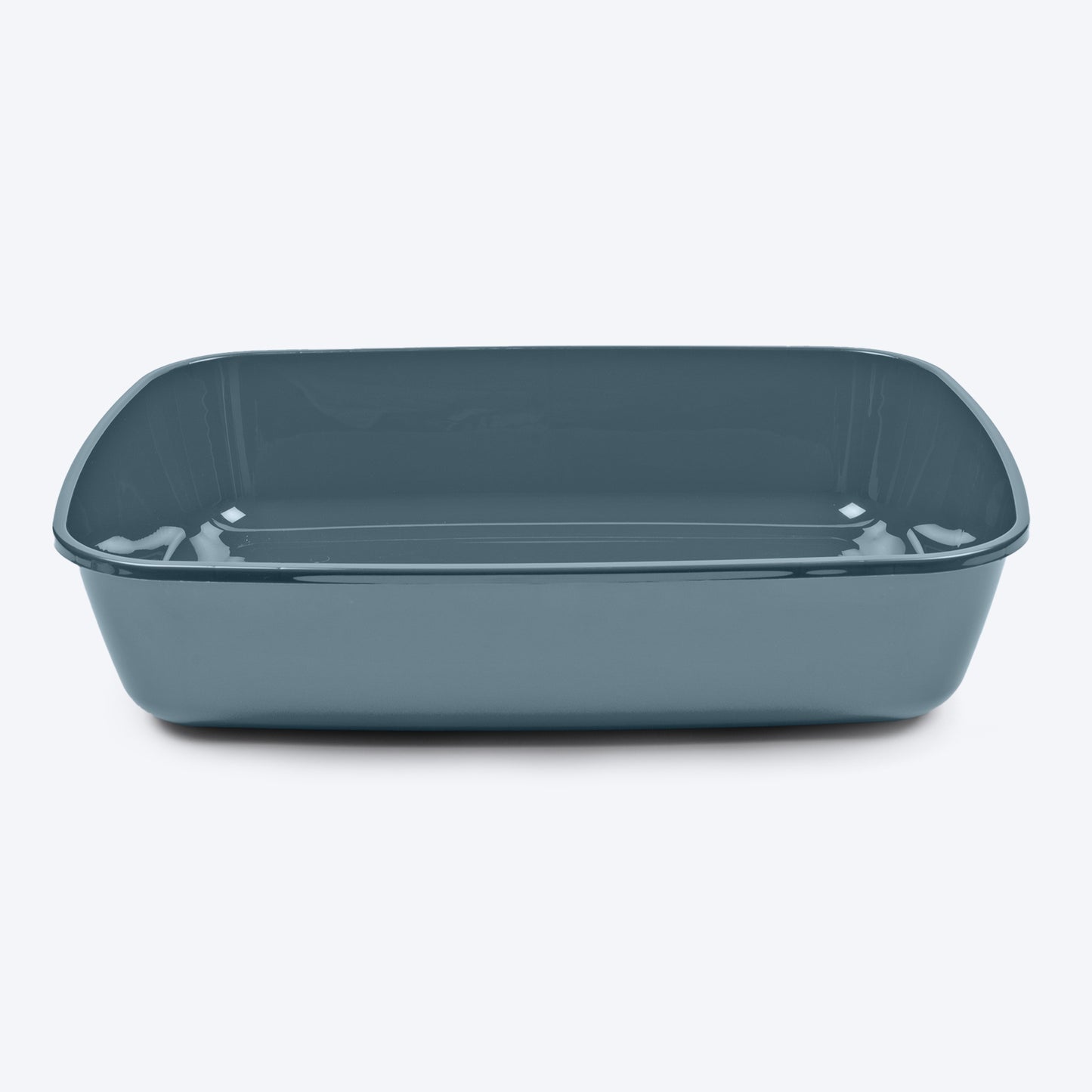 Savic IRIZ Cat Litter Tray with Rim - White Bluestone - 20 x 14 x 5 inches - Heads Up For Tails