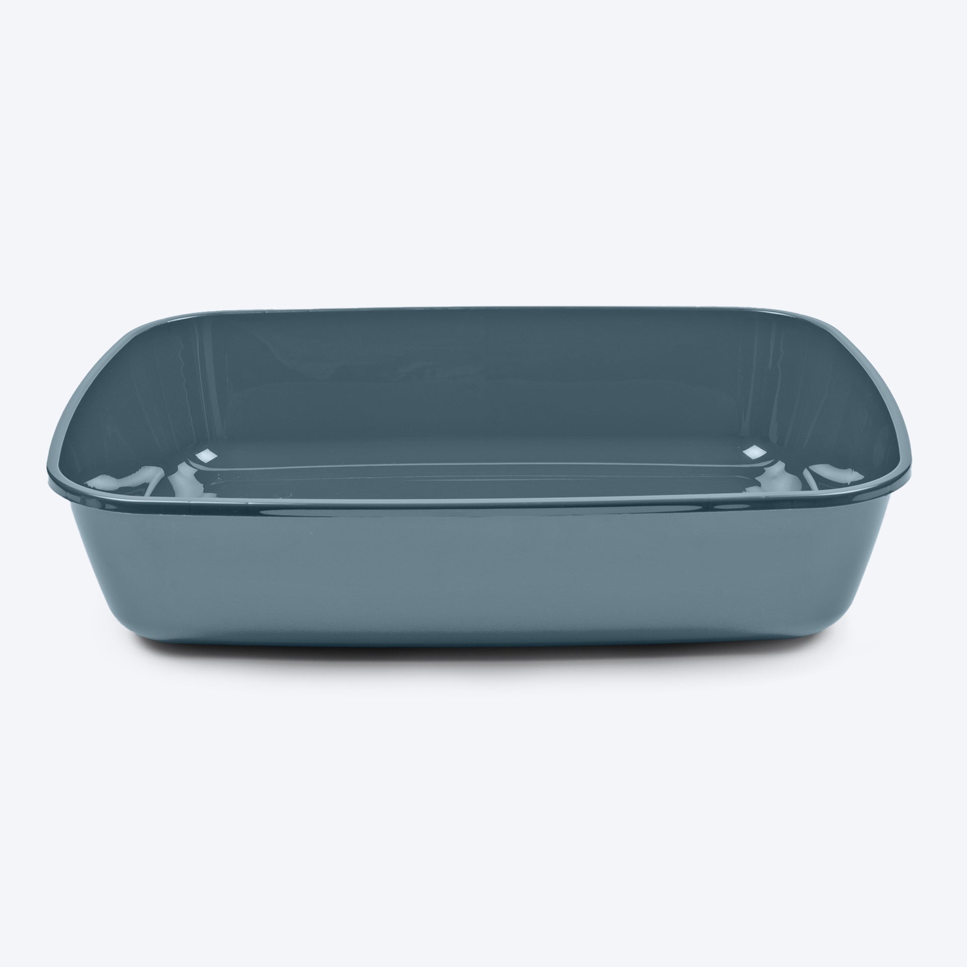 Savic IRIZ Cat Litter Tray with Rim - White Bluestone - 20 x 14 x 5 inches - Heads Up For Tails