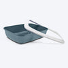 Savic IRIZ Cat Litter Tray with Rim - White Bluestone - 20 x 14 x 5 inches - Heads Up For Tails