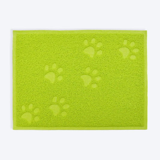 M-Pets Footprint Cat Litter Mat - Green - 30 x 40 cm
