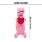 HUFT Loveasaurus Rex Squeaky Plush Toy For Dog - Pink & Red