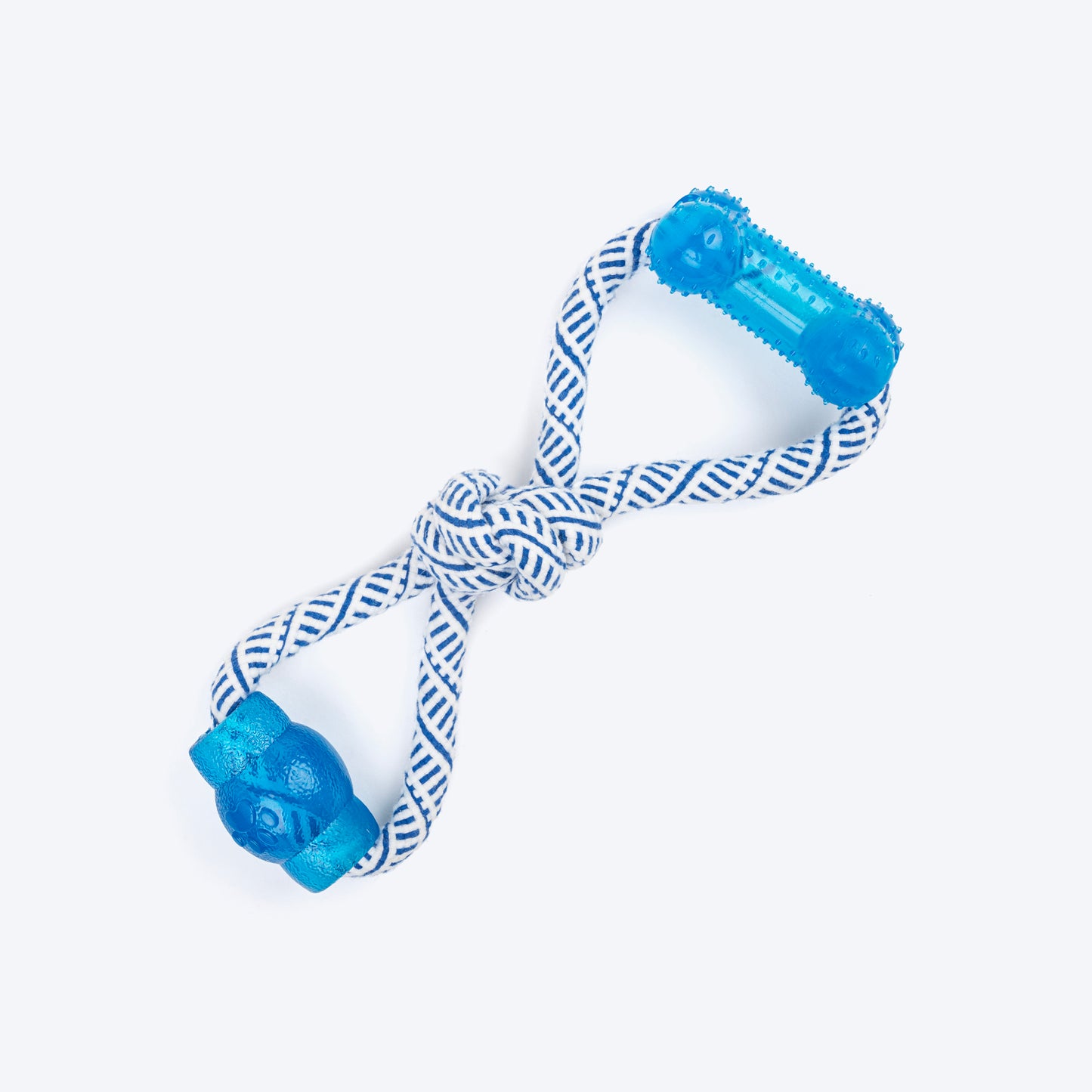 TLC Bone & Candy Rope Toy For Dog - Navy & White