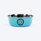 HUFT Evil Eye Printed Steel Bowl For Dog - Blue