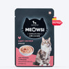 Meowsi by HUFT Low Calorie Light Chicken Mousse Wet Food for Cats, 70 gm tray, with vitamins and minerals.