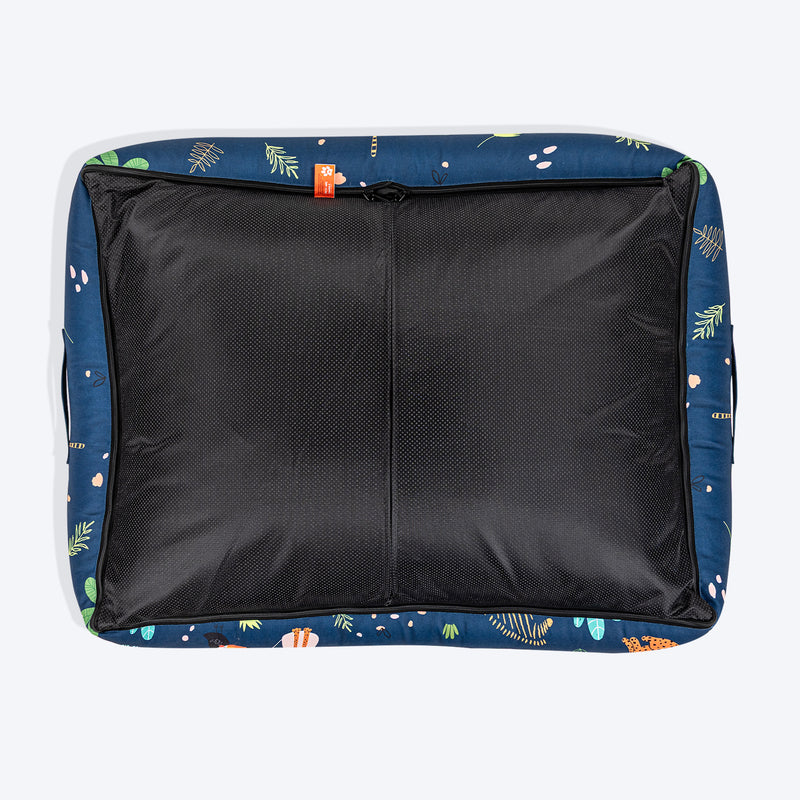 HUFT Jungle Dreams Lounger Bed For Dog - Blue - Heads Up For Tails
