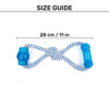 TLC Bone & Candy Rope Toy For Dog - Navy & White - Heads Up For Tails