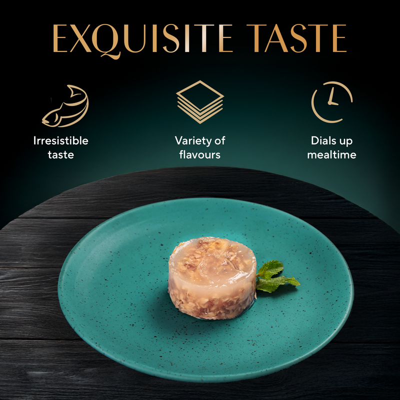 Sheba Deluxe Premium (1+ Years) Succulent Chicken Breast in Gravy Adult Wet Cat Food - 85 gm Packs - Heads Up For Tails