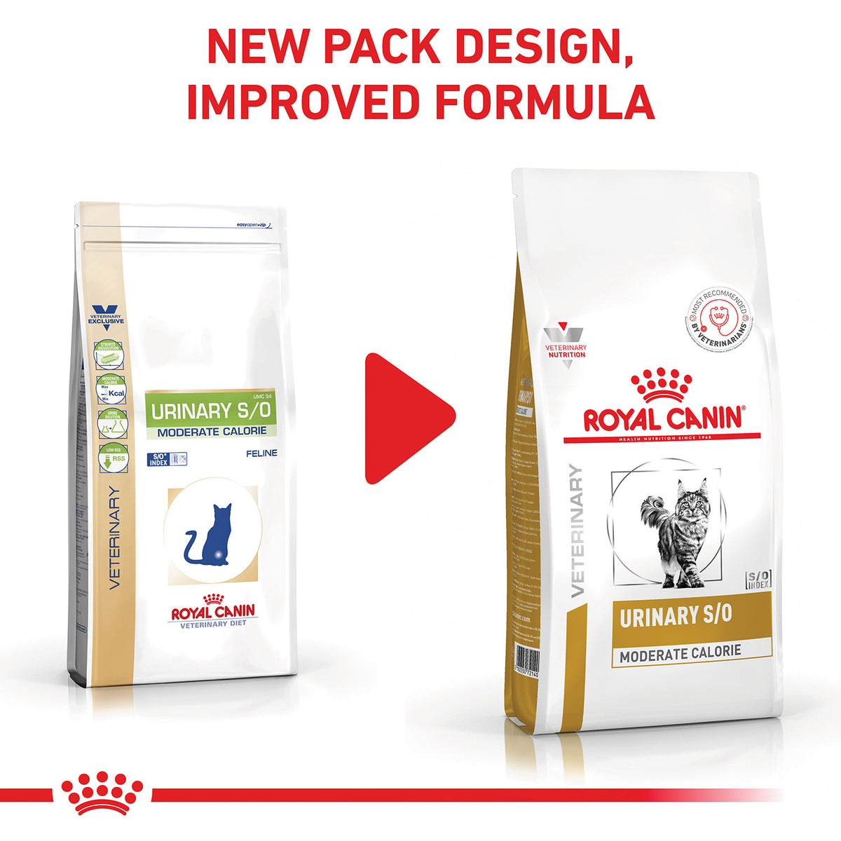 Royal Canin Veterinary Urinary S/O Moderate Calories Dry Food For Cat - 1.5 kg - Heads Up For Tails