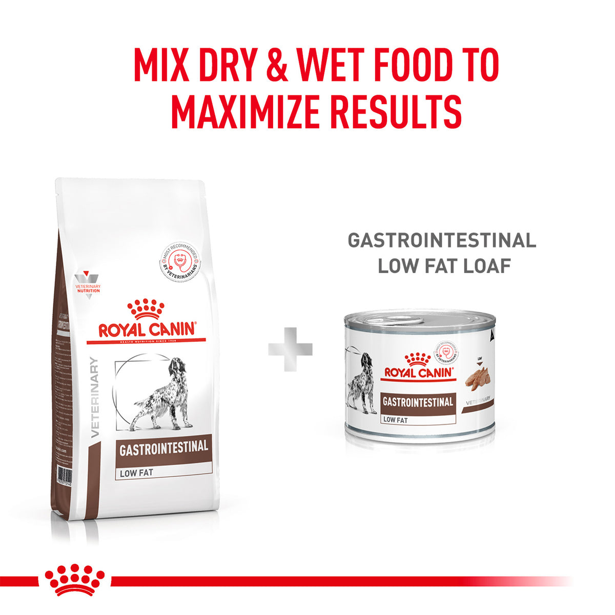 Royal Canin Veterinary Diet Low Fat Gastrointestinal Dry Food For Dog - 1.5 Kg - Heads Up For Tails