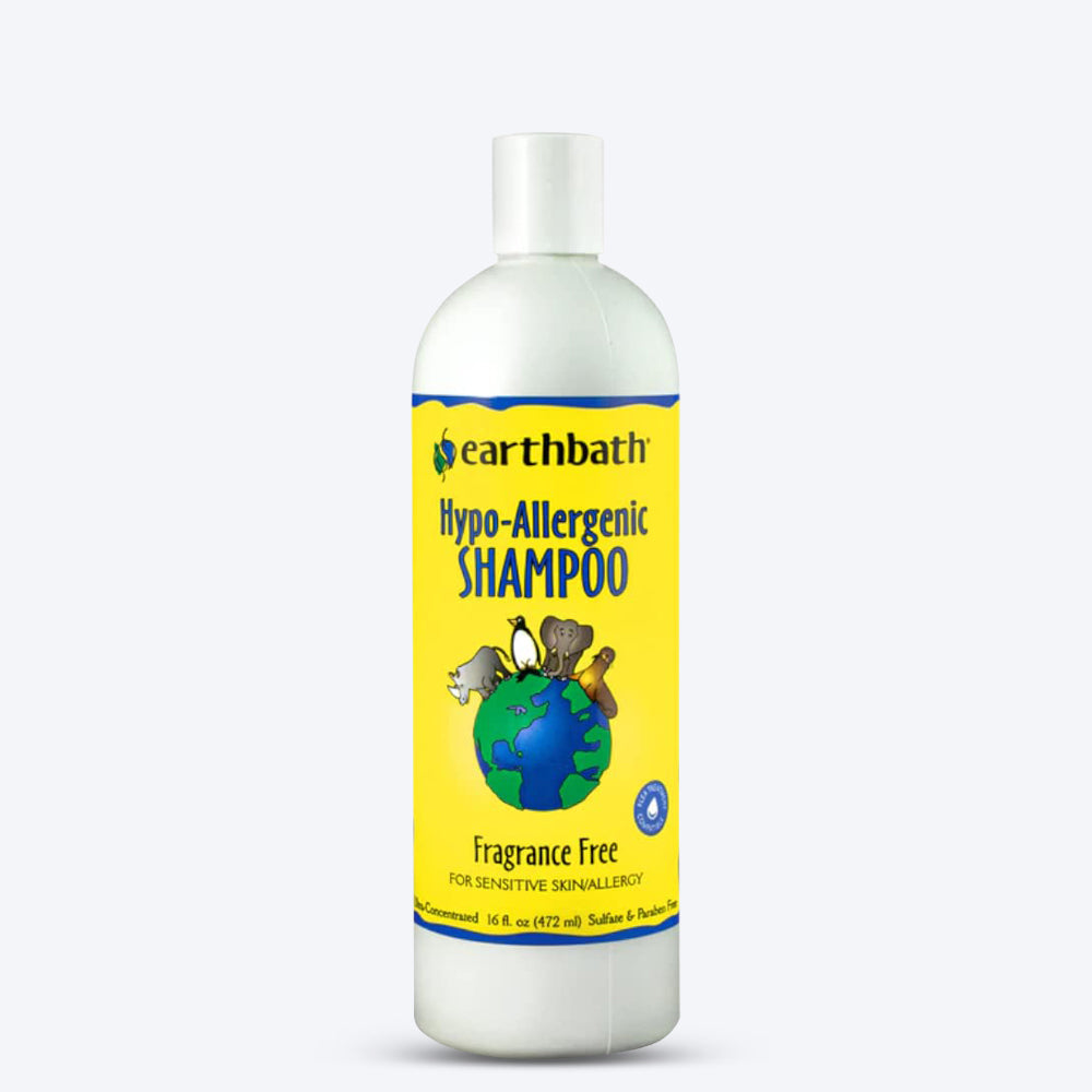 Earthbath Hypo-Allergenic Dog & Cat Shampoo (Fragrance free) - 472 ml