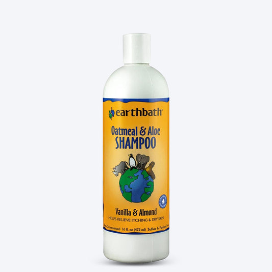Earthbath Oatmeal & Aloe Dog & Cat Shampoo (Vanilla & Almond) - 473 ml
