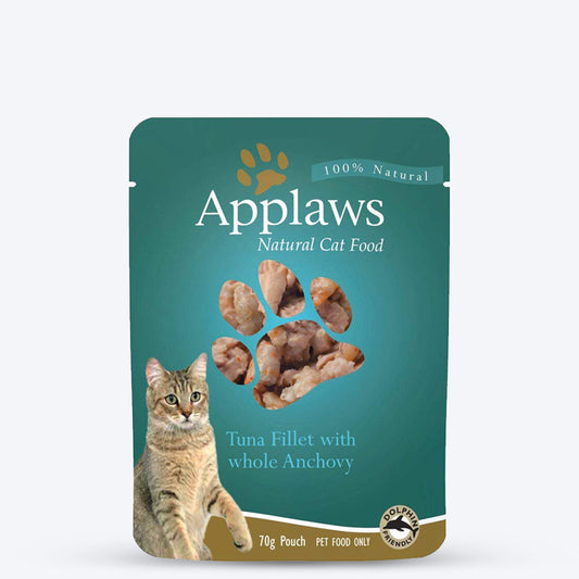 Applaws Tuna Fillet With Whole Anchovy Wet Food For Adult Cat -  70 g - Heads Up For Tails