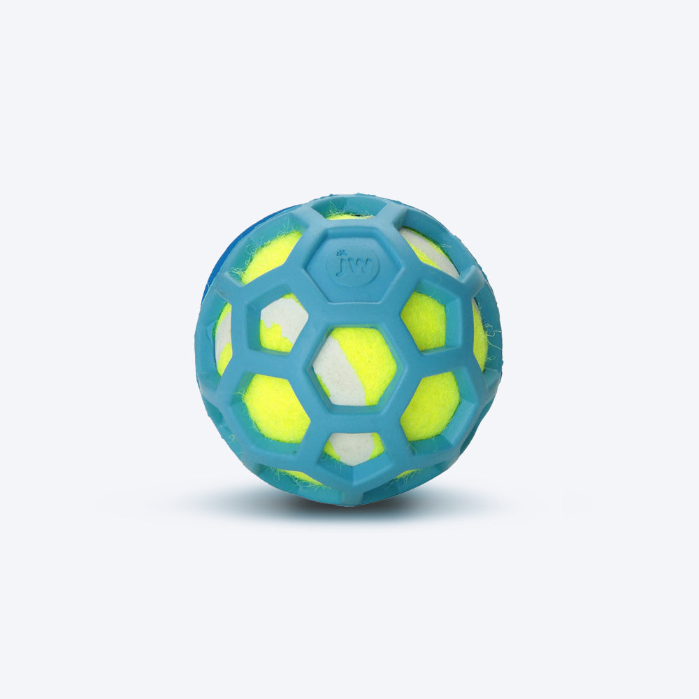 JW Pet ProTen Hol-ee Roller With Tennis Ball Dog Toy - Assorted - Heads Up For Tails
