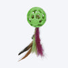 JW Pet Feather Ball With Bell Cat Toy - Green - Heads Up For Tails
