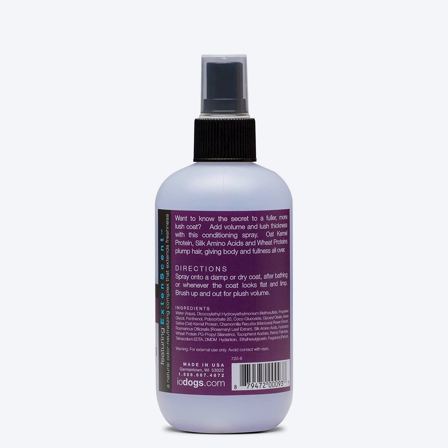 Isle of Dogs Everyday Lush Coating Brush Spray For Dogs - Violet + Sea Mist - 250 ml - Heads Up For Tails