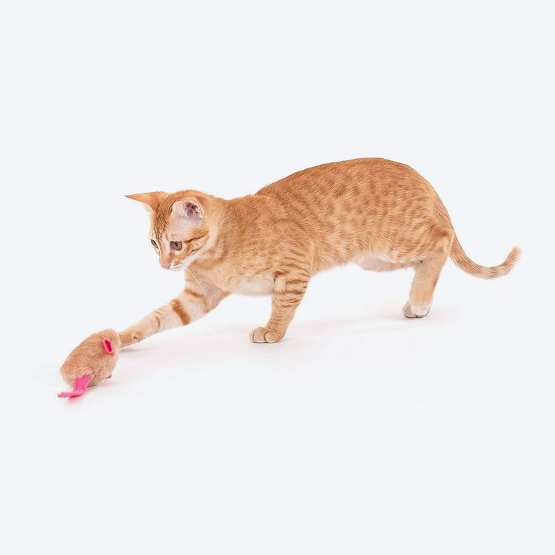 TLC Mouse Mischief Plush Toy For Cat - Brown - Heads Up For Tails